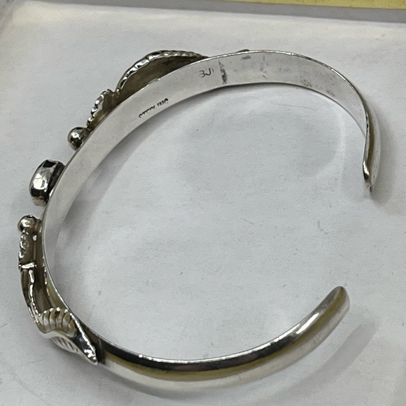 Vintage 90s Sterling Silver Handmade Cuff Bracelet – Florida Keys Design - Picture 7 of 17